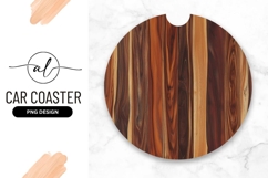 Wooden Planks Texture Round Car Coaster Png Product Image 1
