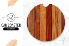 Wooden Planks Round Car Coaster Png Texture Product Image 1
