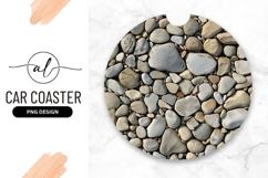 Round Car Coaster Png With Smooth Stones Product Image 1