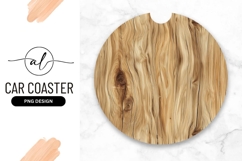 Wooden Round Car Coaster Png Texture Product Image 1