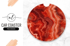 Red Agate Round Car Coaster Png Product Image 1