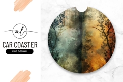 Abstract Round Forest Landscape Art Design Product Image 1