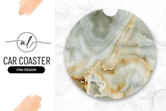 Agate Stone Round Car Coaster Png Design Product Image 1