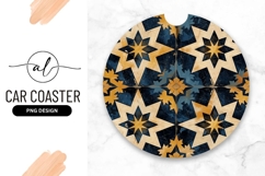 Decorative Round Car Coaster Tile Design Product Image 1