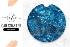 Blue Glitter Bokeh Circle on Gray Background Product Image 1