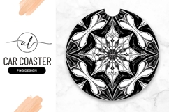 Black And White Floral Mandala Pattern Design Product Image 1