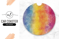 Watercolor Rainbow Circle with White Lace Overlay on Gray Product Image 1