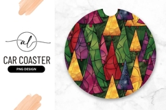Colorful Stained Glass Christmas Trees Pattern Product Image 1