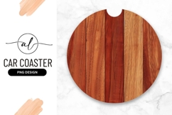 Wooden Round Car Coaster Texture Png Product Image 1