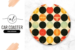 Abstract Round Pattern with Black Red Orange Yellow and Teal Product Image 1