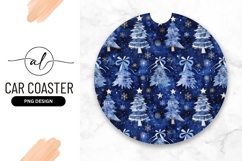 Watercolor Christmas Trees with Bows and Stars Product Image 1