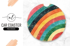 Colorful Abstract Rainbow Circle with Grunge Texture Product Image 1