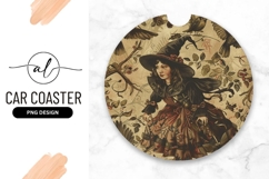 Witch in a Hat Surrounded by Birds and Foliage Product Image 1