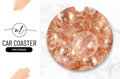 Rose Gold Balloons with Glitter in a Circle Composition Product Image 1