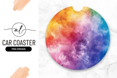 Colorful Abstract Circle with Swirling Watercolor Textures Product Image 1