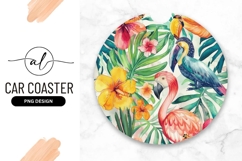 Watercolor Tropical Birds and Flowers Illustration Product Image 1