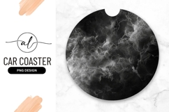 Abstract Smoke Texture Round Background For Car Coaster Png Product Image 1