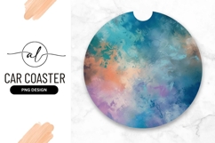 Abstract Round Paint Texture Background Round Car Coaster Product Image 1