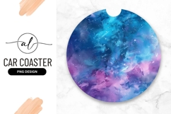 Watercolor Galaxy Circle Design With Stars Product Image 1