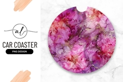 Pink And Purple Alcohol Ink Texture With Gold Accents Product Image 1