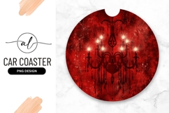 Elegant Dark Red Chandelier On Textured Background Product Image 1