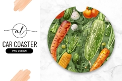 Watercolor Vegetable Medley Illustration Fresh Carrots Product Image 1