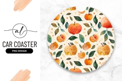 Watercolor Apple And Leaf Seamless Round Pattern Product Image 1