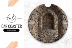 Stone Archway Round Car Coaster Png Product Image 1