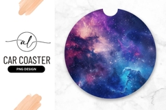 Colorful Galaxy Round Car Coaster Png Product Image 1