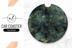 Birds Stars Round Car Coaster Png Design Product Image 1