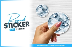Wolf pack winter round sticker png design Product Image 1