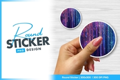 Abstract circular background with flowing round sticker Product Image 1