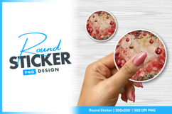 Festive christmas ornaments round sticker png design Product Image 1