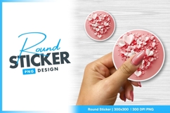 Heart made of paper hearts flowers butterflies round sticker Product Image 1