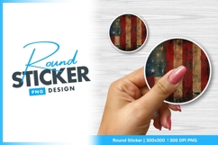 Ross flag round sticker png design Product Image 1
