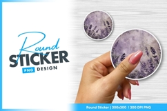 Round sticker png with lavender design Product Image 1