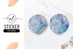 Abstract Watercolor Texture in Round Sticker P N G Format Product Image 1