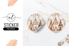 Watercolor Teepee Illustration with Boho Elements Product Image 1