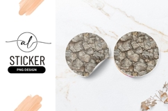 Stone Wall Texture Round Sticker Png Image Product Image 1