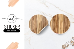 Wood Grain Texture Round Sticker Png Graphic Product Image 1