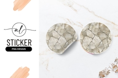 Cracked Marble Texture Round Sticker Png Template Product Image 1