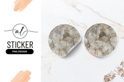 Marble Pattern Round Sticker Stone Texture Png Product Image 1