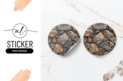 Stone Wall Background Rock Texture Round Sticker Png Product Image 1
