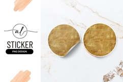 Round Brown Paper Texture Round Sticker Png Product Image 1