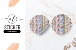 Pastel Braided Texture Background Round Sticker Png Product Image 1