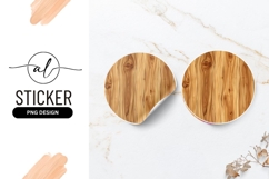 Wooden Texture Background Round Sticker Png Illustration Product Image 1