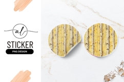 Birch Tree Trunks Pattern Round Sticker Png Product Image 1
