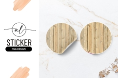 Wood Planks Round Sticker Png Background Texture Product Image 1