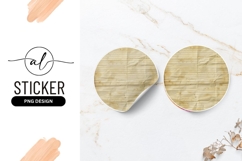 Vintage Paper Texture Round Sticker Png Product Image 1