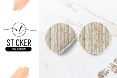 Rustic Wood Planks Texture For Round Sticker Png Product Image 1